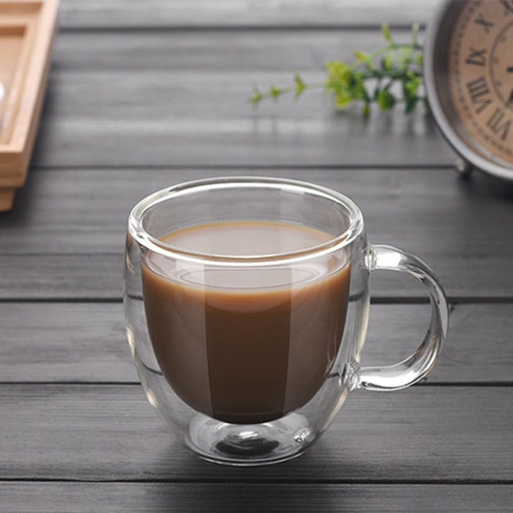 Glass Double Layered Coffee Mug (150 ml)